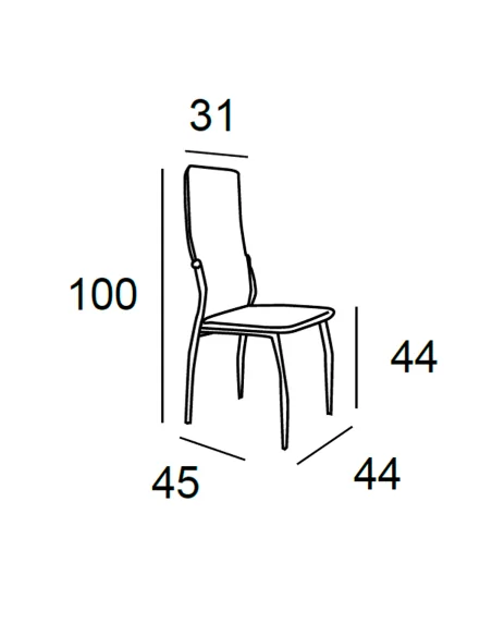 Silla de Comedor Zenit Medidas Silla de Comedor Zenit Medidas
