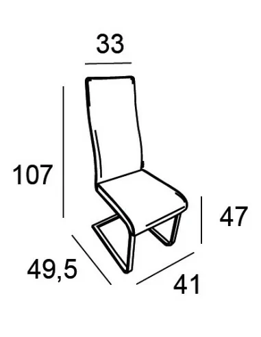 Silla de Comedor Chavi Medidas Silla de Comedor Chavi Medidas
