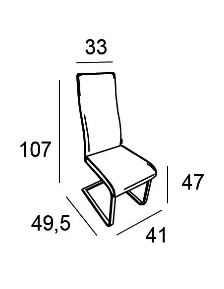 Silla de Comedor Chavi Medidas Silla de Comedor Chavi Medidas